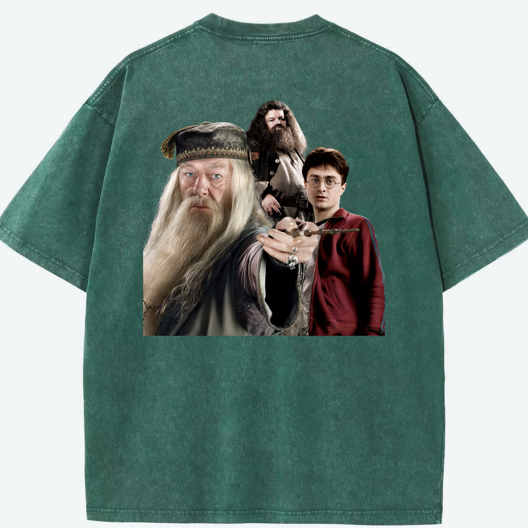 （画像用） Harry Potter ハリー・ポッターシリーズ 綿100% ヴィンテージ風 半袖Tシャツ（背面プリント）